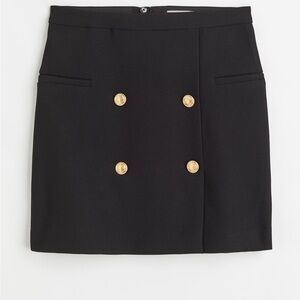 H&M black skirt with buttons